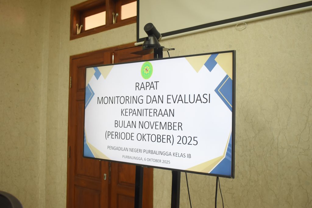 Rapat Monev Kepaniteraan bulan November 2025