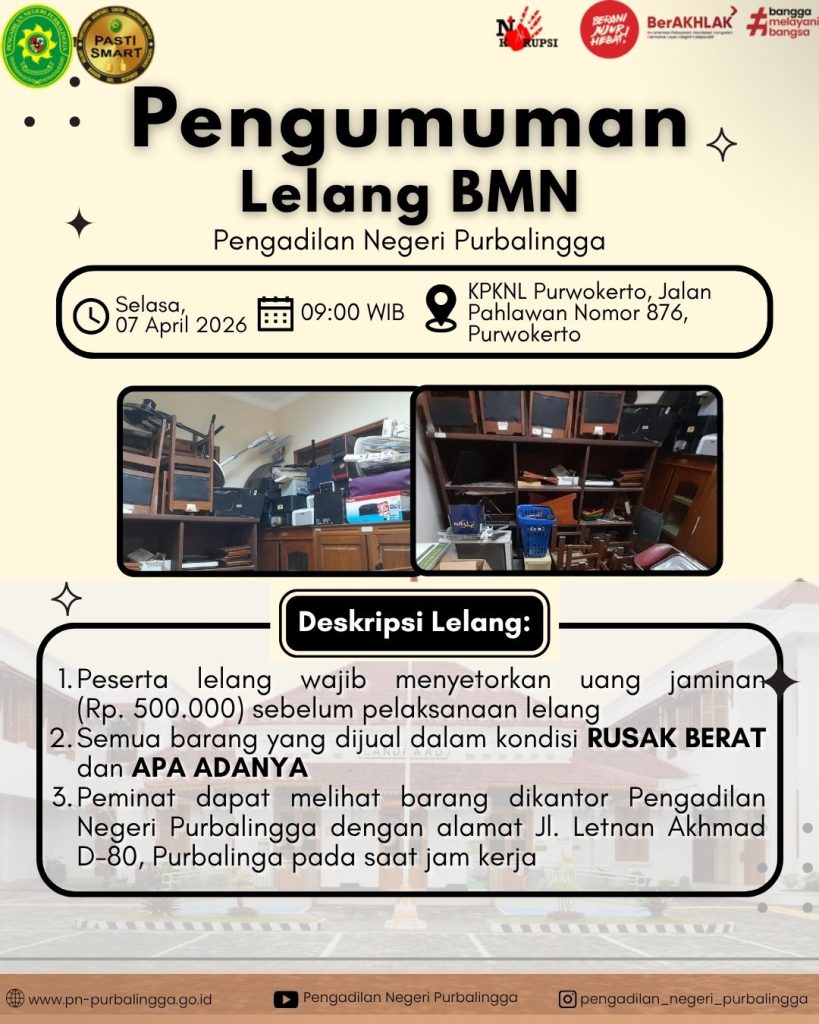 Pengumuman Lelang Inventaris